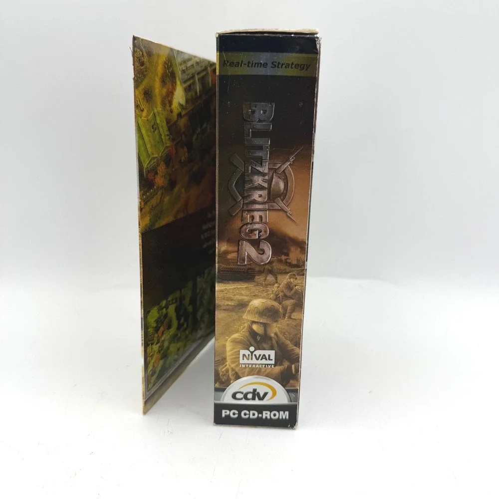 CDV Blitzkrieg 2 PC Game PC CD-ROM Brown WWII Real-Time Strategy Big Box 4-Disc